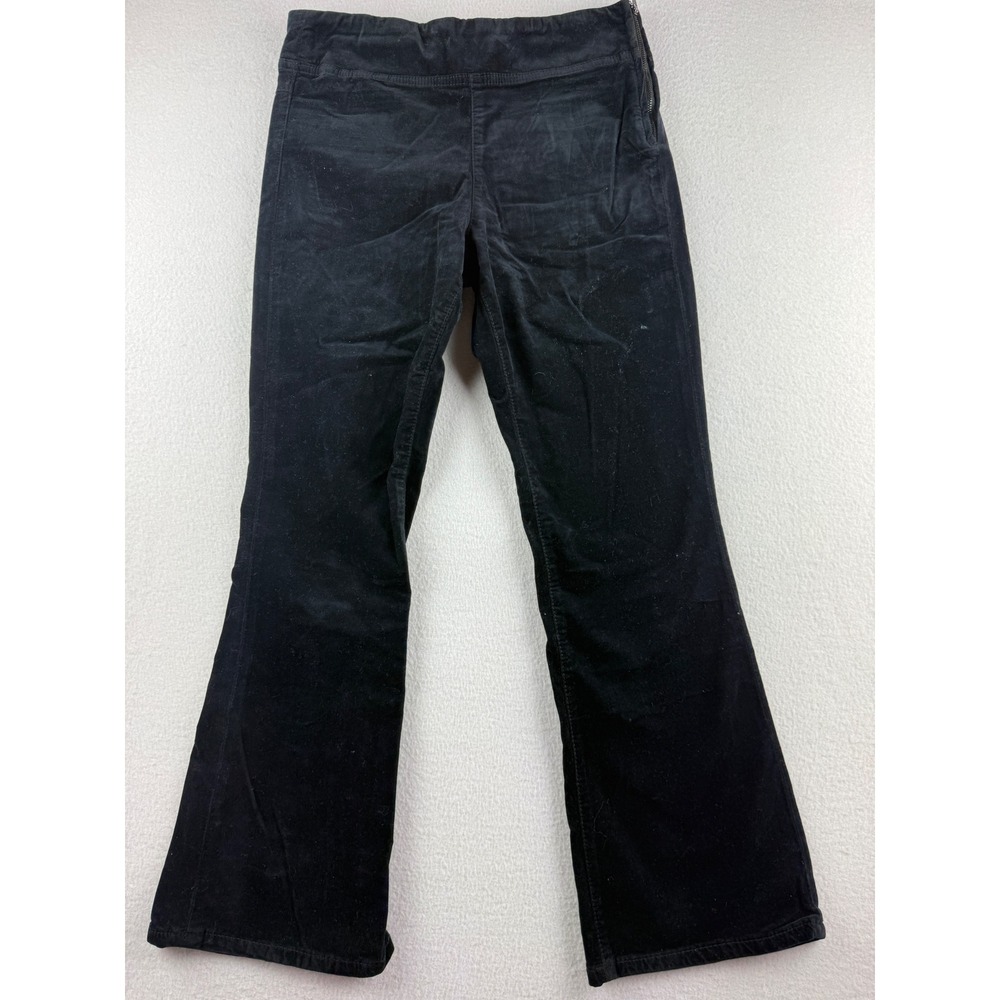 Free People Womens Black Corduroy Flare Side Zip Pants Size XS High Rise Boho